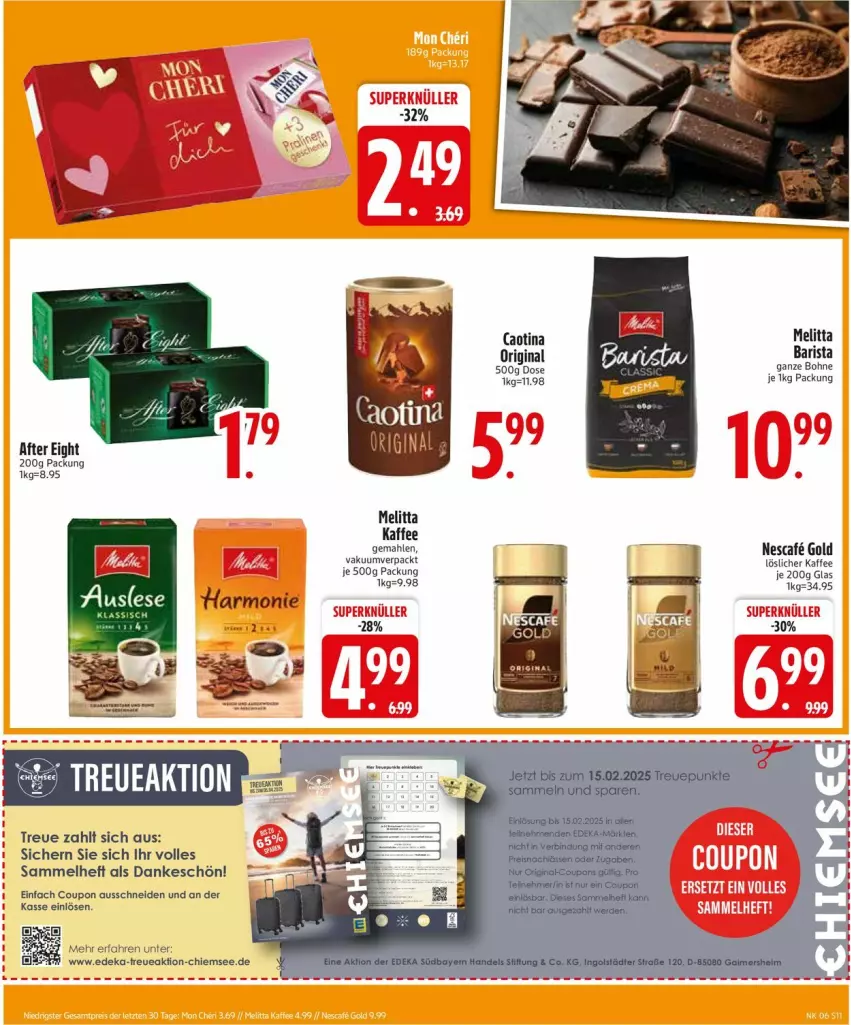 Aktueller Prospekt Edeka - Prospekte - von 03.02 bis 08.02.2025 - strona 13 - produkty: after eight, bohne, coupon, deka, gin, kaffee, löslicher kaffee, melitta, Ti