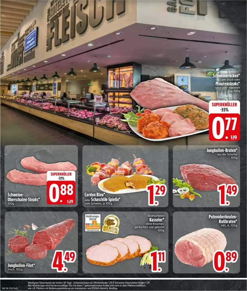 Aktueller Prospekt Edeka - Prospekte - von 03.02 bis 08.02.2025 - strona 16 - produkty: Abtei, deka, eis, kasseler, LG, minutensteaks, reis, rind, Schal, Schale, schwein, schweine, schweinerücken, steak, steaks, wein, weine, ZTE