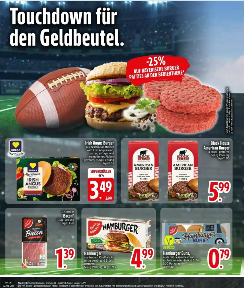 Aktueller Prospekt Edeka - Prospekte - von 03.02 bis 08.02.2025 - strona 24 - produkty: bett, beutel, burger, burger buns, eis, fleisch, gewürz, hamburger, reis, rind, rindfleisch, saft, sesam, Ti, tisch, ZTE