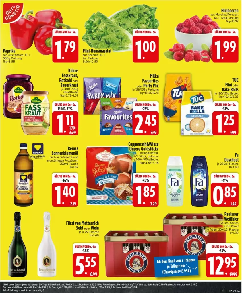 Aktueller Prospekt Edeka - Prospekte - von 03.02 bis 08.02.2025 - strona 29 - produkty: auer, beutel, blume, blumen, blumenöl, flasche, Kraut, milka, paprika, paprika rot, rotkohl, Sauerkraut, sonnenblume, sonnenblumen, sonnenblumenöl, Ti, tuc, vita