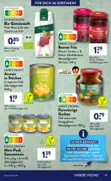 Gazetka promocyjna AldiSud - ALDI Sortiment - Gazetka - ważna od 31.01 do 31.01.2022 - strona 15 - produkty: aldi, ananas, auer, beere, beeren, bio, Bio-Gemüse, blattspinat, deo, gurke, gurken, heidelbeere, heidelbeeren, Kraut, küche, Küchen, lebensmittel, LG, mais, natur, rahm-spinat, rwe, saft, Sauerkraut, spinat, Ti