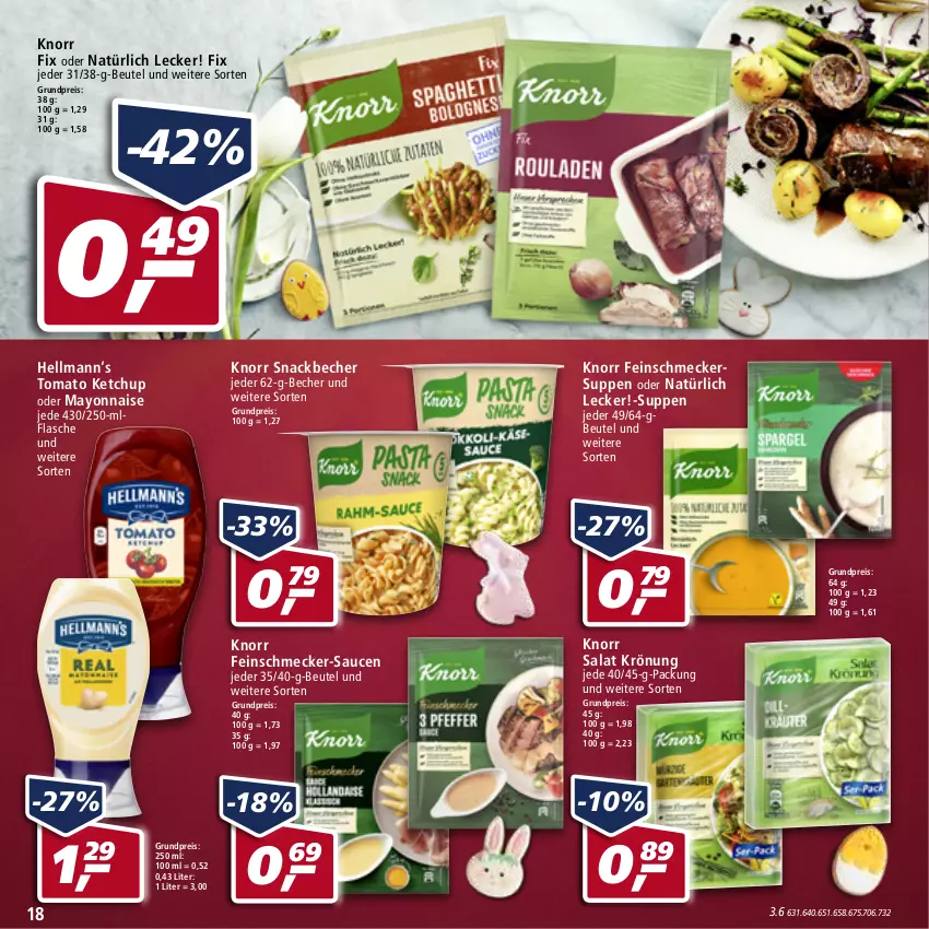 Aktueller Prospekt Real - von 11.04 bis 16.04.2022 - strona 18 - produkty: Becher, beutel, eis, feinschmecker, flasche, ketchup, knorr, knorr fix, mayonnaise, reis, salat, sauce, saucen, snack, suppe, suppen, tomato ketchup, Yo