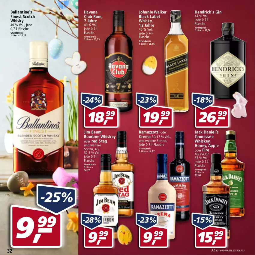 Aktueller Prospekt Real - von 11.04 bis 16.04.2022 - strona 32 - produkty: Apple, ball, black label, bourbon, bourbon whiskey, eis, flasche, gin, Havana Club, jack daniel, jim beam, johnnie walker, lack, rama, ramazzott, ramazzotti, reis, rum, scotch, scotch whisky, tennessee whiskey, Ti, whiskey, whisky, zott