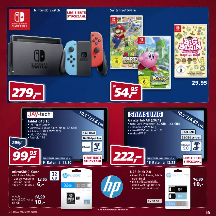 Aktueller Prospekt Real - von 11.04 bis 16.04.2022 - strona 55 - produkty: adapter, ente, kamera, Kameras, microsd, microsdhc, microsdxc, nintendo, Nintendo Switch, quad, rwe, Software, tablet, Ti, usb, usb stick