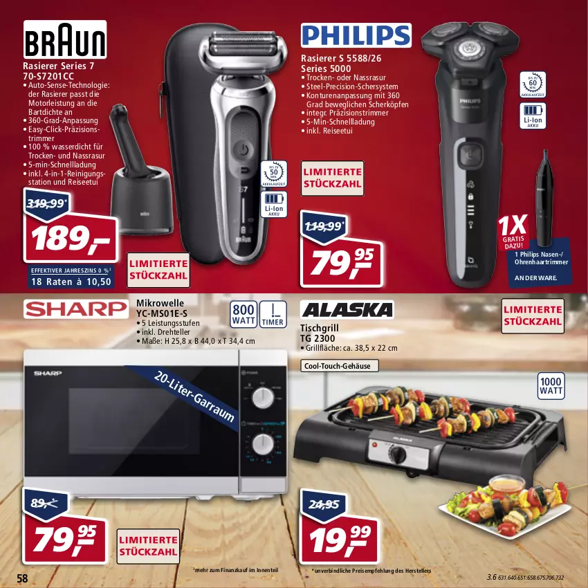 Aktueller Prospekt Real - von 11.04 bis 16.04.2022 - strona 58 - produkty: auto, eis, elle, ente, grill, grillfläche, mikrowelle, Philips, rasierer, Reinigung, reis, tee, teller, Ti, tisch, tischgrill, wasser