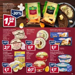 Gazetka promocyjna Real - Gazetka - ważna od 16.04 do 16.04.2022 - strona 13 - produkty: aufstrich, aus dem kühlregal, brot, brotaufstrich, camembert, cheddar, eis, filet, filets, fisch, französischer weichkäse, henglein, hering, Herings, heringsfilets, Heringshappen, hummus, kartoffel, Kartoffelklöße, kartoffeln, Käse, kerrygold, kühlregal, Le Rustique, nadler, nudel, nudeln, Popp, regal, reis, ring, Schal, Schale, schnittkäse, Ti, weichkäse