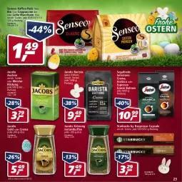 Gazetka promocyjna Real - Gazetka - ważna od 16.04 do 16.04.2022 - strona 23 - produkty: ACC, bio, bohne, bohnen, Cap, cappuccino, chia, cin, eis, espresso, instantkaffee, jacobs, Jacobs Gold, jacobs krönung, kaffee, kaffee-pads, latte, latte macchiato, mac, macchiato, Meister, nespresso, oder espresso, reis, Segafredo, senseo, starbucks