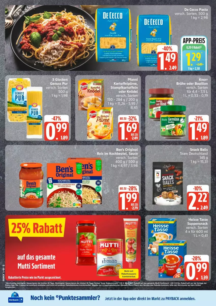 Aktueller Prospekt Edeka - Prospekte - von 02.02 bis 07.02.2026 - strona 19 - produkty: ecco, eis, payback, rasen, reis, suppe, suppen, tasse, tesa, Ti, ZTE