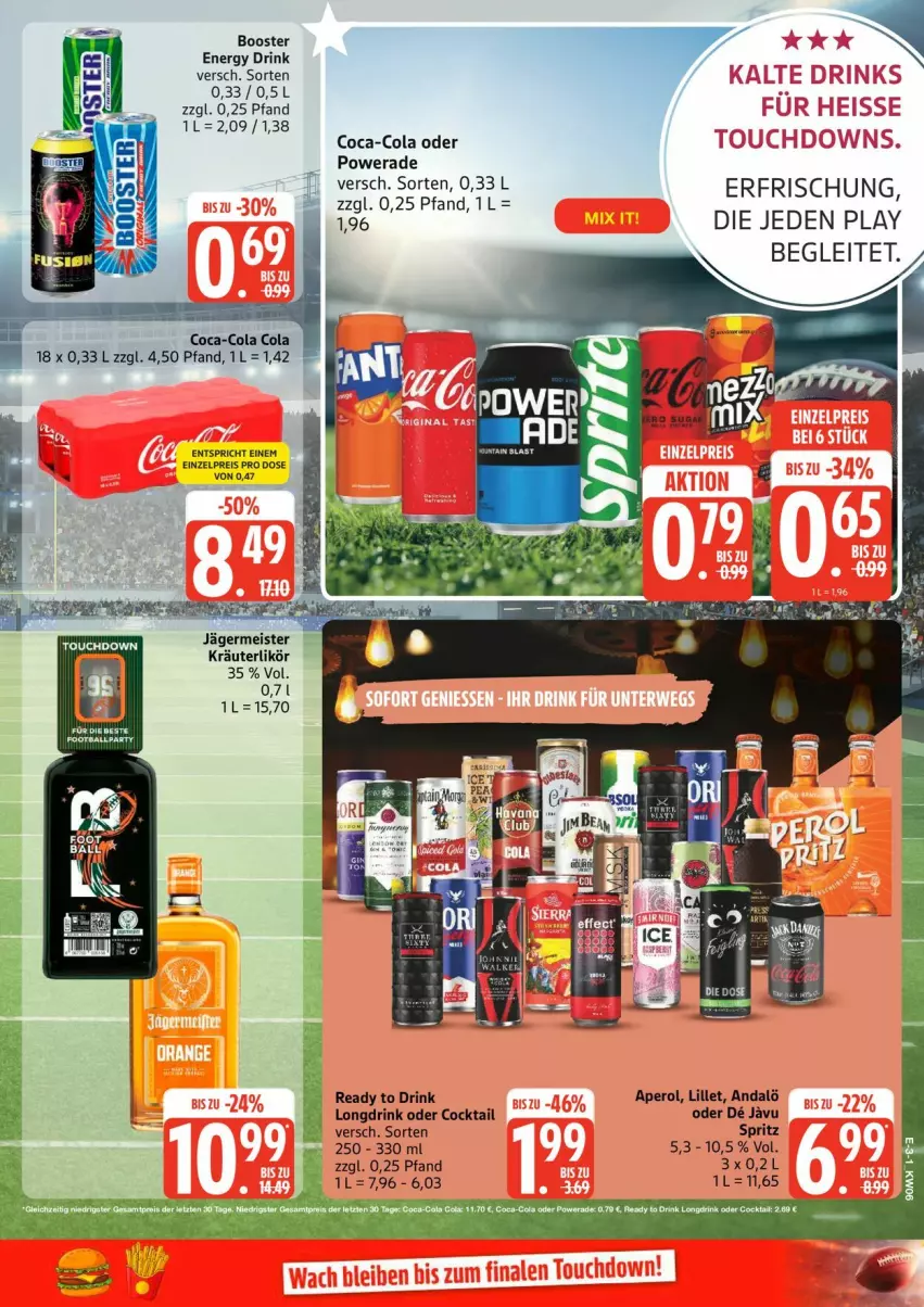 Aktueller Prospekt Edeka - Prospekte - von 02.02 bis 07.02.2026 - strona 3 - produkty: aperol, coca-cola, cocktail, cola, drink, eis, energy drink, Germ, jägermeister, kräuter, kräuterlikör, likör, lillet, Meister, reis, Ti, ZTE