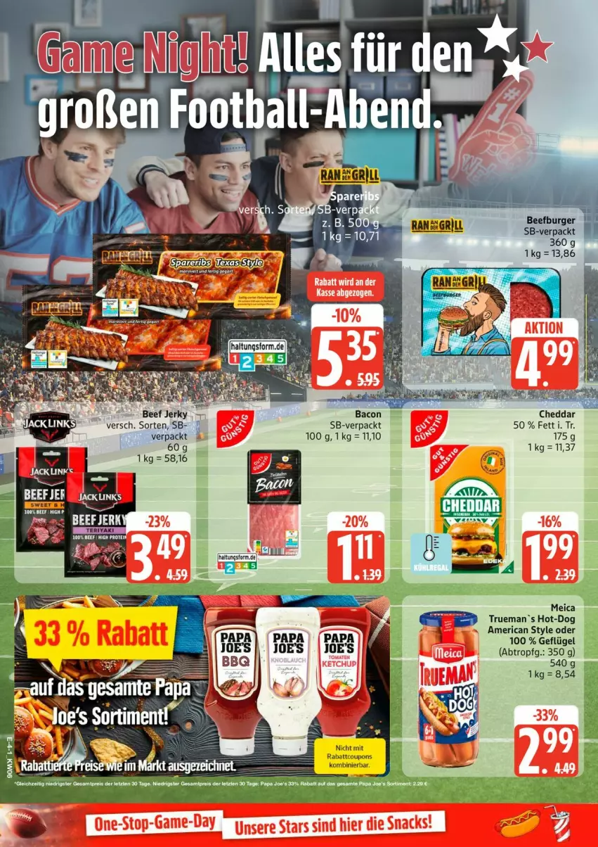 Aktueller Prospekt Edeka - Prospekte - von 02.02 bis 07.02.2026 - strona 4 - produkty: bacon, beef, burger, cheddar, coupon, coupons, Geflügel