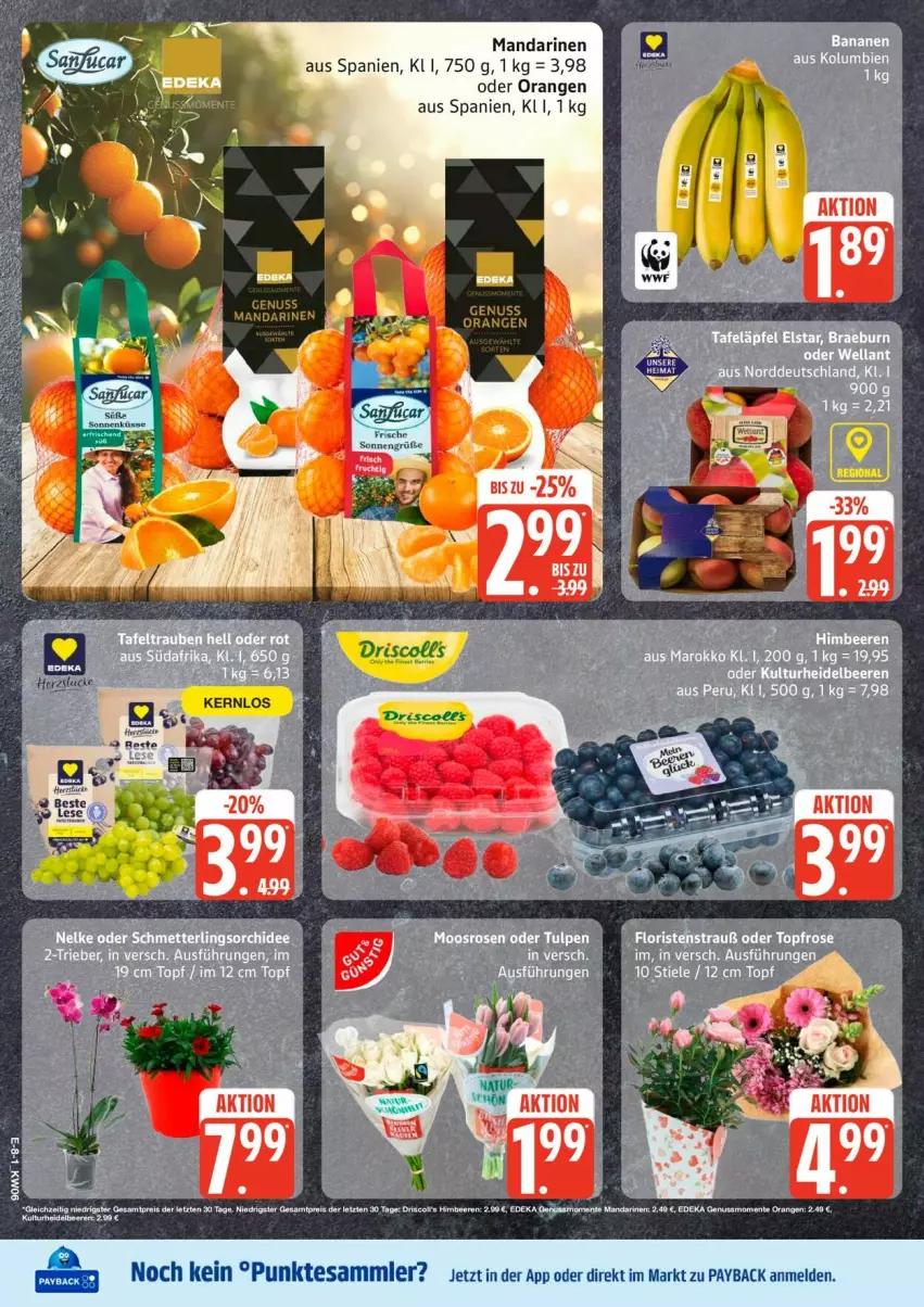 Aktueller Prospekt Edeka - Prospekte - von 02.02 bis 07.02.2026 - strona 8 - produkty: beere, beeren, eis, himbeer, himbeere, himbeeren, mandarine, mandarinen, nuss, orange, orangen, payback, reis, tesa, Ti, ZTE