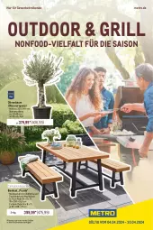 Gazetka promocyjna Metro - Outdoor & Grill - Gazetka - ważna od 30.04 do 30.04.2024 - strona 1 - produkty: Bank, Bau, grill, Holz, HP, latte, LG, Metro, olive, oliven, pflanze, pflanzen, Ti, tisch, tischplatte, topf