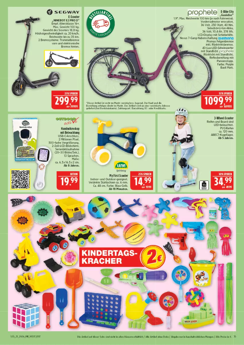 Aktueller Prospekt Marktkauf - Prospekt - von 17.05 bis 23.05.2026 - strona 35 - produkty: akku, aust, beleuchtung, eis, Elektro, felgen, lachs, Leuchte, LG, lion, nexus, promax, prophete, reifen, reis, rücklicht, rwe, Schal, scooter, spielzeug, Ti, trommel, usb