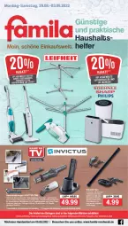 Gazetka promocyjna Famila - Prospekte - Gazetka - ważna od 03.09 do 03.09.2022 - strona 1 - produkty: adapter, Behälter, bürste, eis, Elektro, elle, fenster, fenstersauger, handstaubsauger, jever, leifheit, LG, Luftbefeuchter, Luftreiniger, regal, reiniger, Reinigung, reis, rel, ring, rwe, staubsauger, teller, Ti, tisch, wäschespinne, Weste, Wild