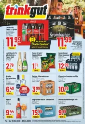 Gazetka promocyjna Trinkgut - Prospekte - Gazetka - ważna od 25.04 do 25.04.2026 - strona 1 - produkty: alkohol, Alwa, angebot, angebote, aperol, Berger, beutel, coca-cola, cola, deka, eis, Extaler, fanta, flasche, funny-frisch, gerolsteine, gerolsteiner, krombache, krombacher, krombacher pils, mineralwasser, payback, pils, radler, raspberry, reifen, reis, sekt, Spezi, sprite, steiner, Ti, uhr, wasser, wodka