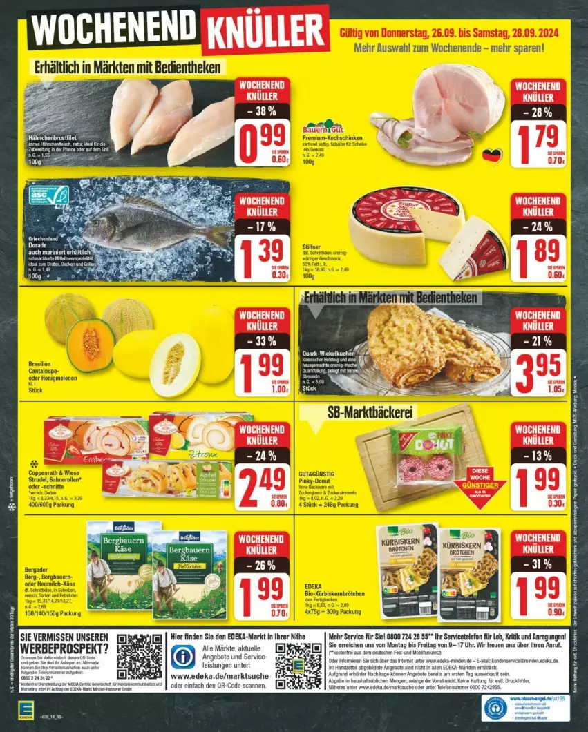 Aktueller Prospekt Edeka - Prospekte - von 23.09 bis 28.09.2024 - strona 16 - produkty: deka, eis, elle, telefon, Ti, uhr