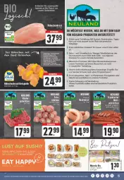 Gazetka promocyjna Edeka - Angebote der Woche - Gazetka - ważna od 01.07 do 01.07.2023 - strona 15 - produkty: aktionspreis, auer, Bau, Bauer, bio, Bio-Feta, bratwurst, brustfilet, decke, eis, elle, ente, feta, filet, filets, fleisch, frankfurter, gewürz, hähnchenbrust, hähnchenbrustfilet, Kugel, LG, mac, mais, natur, reis, rel, ring, schwein, Sushi, Ti, Tiere, wasser, wein, WICK, wurst