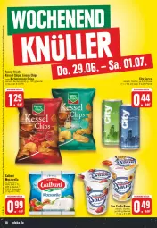 Gazetka promocyjna Edeka - Angebote der Woche - Gazetka - ważna od 01.07 do 01.07.2023 - strona 18 - produkty: auer, Bau, Bauer, Becher, beutel, chips, ecco, eis, erbsen, funny-frisch, galbani, grill, grillrippe, honig, honigmelone, kichererbsen, Kichererbsen Chips, linsen, melone, mozzarella, reis, rel, Rippen, rum, rumpsteak, salz, schnitzel, schwein, schweine, schweineschnitzel, steak, tafeltrauben, trauben, wein, weine, ZTE