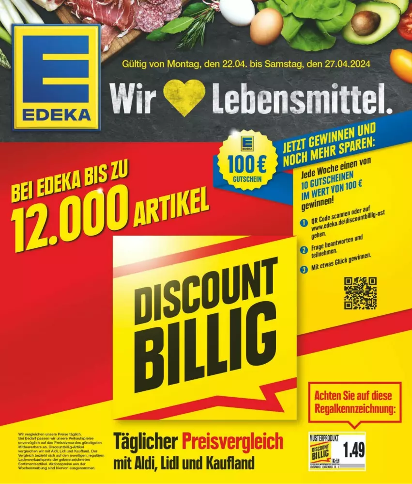 Aktueller Prospekt Edeka - Prospekte - von 20.04 bis 27.04.2024 - strona 25 - produkty: deka, lebensmittel