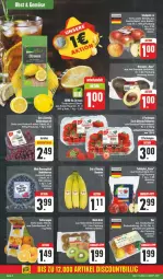 Gazetka promocyjna Edeka - Prospekte - Gazetka - ważna od 27.04 do 27.04.2024 - strona 4 - produkty: banane, bananen, beere, beeren, bio, deit, deka, edeka bio, erdbeere, erdbeeren, kiwi, LG, obst, rel, Ti, zitrone, zitronen