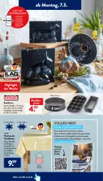 Gazetka promocyjna AldiSud - ALDI Aktuell - Gazetka - ważna od 12.03 do 12.03.2022 - strona 12 - produkty: aldi, Backform, decke, dell, eis, elle, knallerpreis, Mode, nuss, reis, rezept, ring, Springform, Ti, tisch, tischdecke, tuc, wachstuch, wasser