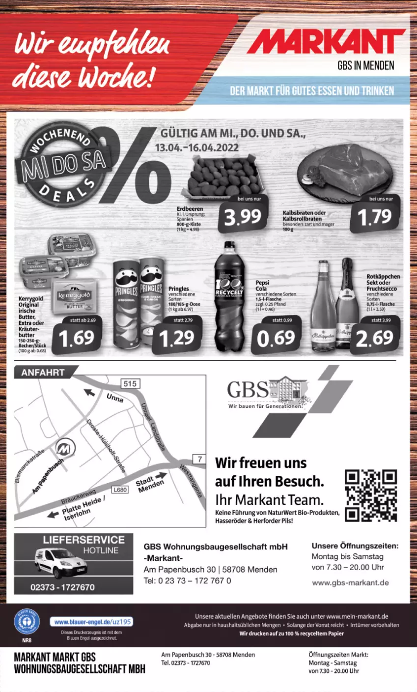 Aktueller Prospekt Markant - Prospekte - von 11.04 bis 16.04.2022 - strona 16 - produkty: angebot, angebote, Bau, Bebe, bio, brot, elle, hasseröder, lieferservice, natur, pils, rwe, Ti, uhr