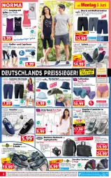 Gazetka promocyjna Norma - Norma - Gazetka - ważna od 10.06 do 10.06.2024 - strona 2 - produkty: Bau, baumwolle, Bebe, bermuda, Cap, caprihose, Coral, decksohle, dell, eis, elle, fisch, fische, Fischer, flieder, gin, hemd, hose, Hylo, Laptop, LG, mint, Mode, ndk, radler, reis, reiss, Ria, rucksack, Sabots, sac, sandale, sandalen, schuhe, shorts, slip, slips, sneaker, socken, Spezi, Spiele, Sport, tablet, Taillenslip, Tasche, taschen, Ti, Unterhemd, wasser, wolle, ZTE