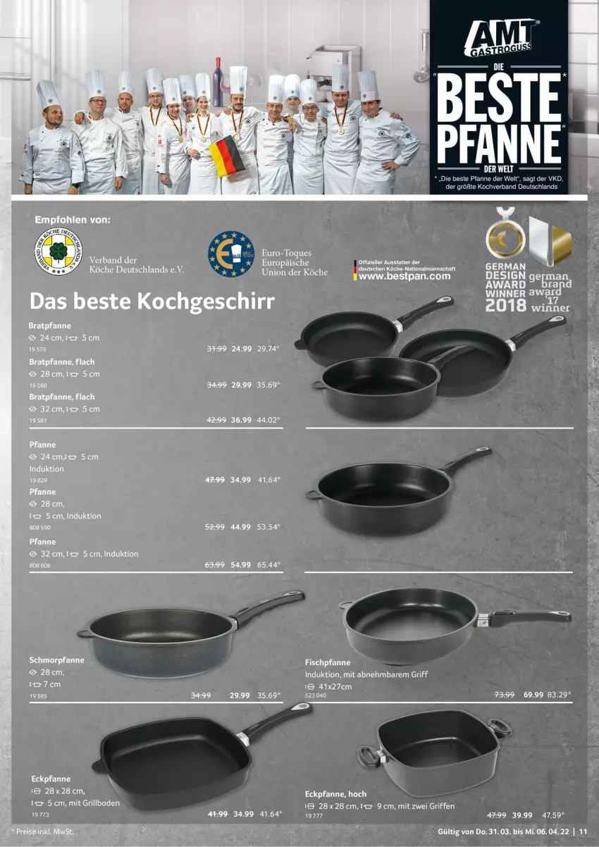 Aktueller Prospekt Selgros - Nonfood - von 01.04 bis 06.04.2022 - strona 11 - produkty: bratpfanne, Germ, geschirr, grill, pfanne, schmorpfanne, tee, Ti