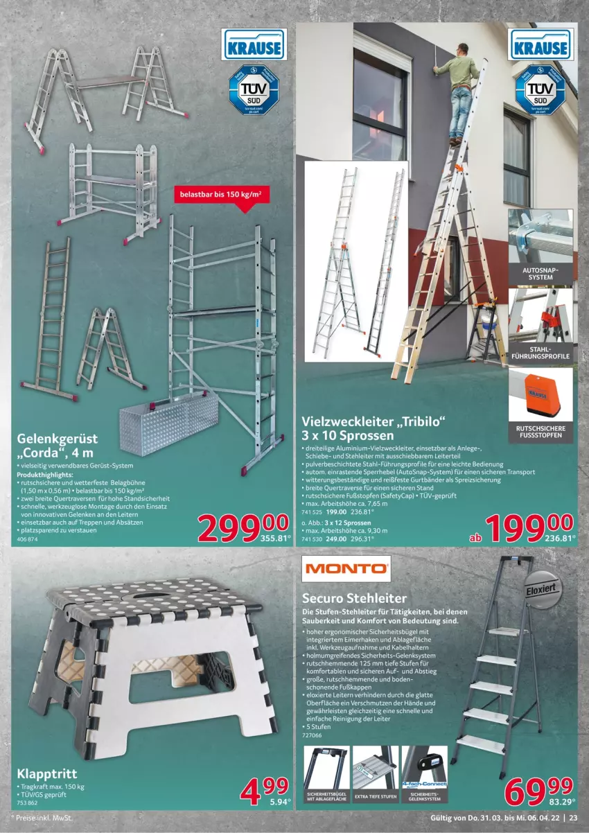 Aktueller Prospekt Selgros - Nonfood - von 01.04 bis 06.04.2022 - strona 23 - produkty: auto, Brei, bügel, Cap, eimer, eis, elle, klapptritt, latte, rasen, reifen, reis, Sport, tee, Thea, Ti, topf, Topfen, Vielzweckleiter, weck