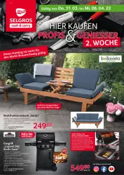 Gazetka promocyjna Selgros - Nonfood - Gazetka - ważna od 06.04 do 06.04.2022 - strona 1 - produkty: abdeckhaube, armlehnen, Autan, Bank, eis, Elan, erde, gasgrill, grill, grillfläche, Holz, kissen, lamm, LG, Liege, ring, rwe, schrauben, Ti, tisch