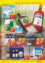 Gazetka promocyjna Netto Marken-Discount - Filial-Angebote - Gazetka - ważna od 29.04 do 29.04.2023 - strona 33 - produkty: alkohol, angebot, aperitif, auer, Bad, bestpreis, bier, Biere, campari, dauertiefpreis, eis, eiswürfel, elle, Germ, gin, Gläser, grill, jägermeister, kräuter, kräuterlikör, likör, Meister, mönchshof, natur, natur radler, radler, reis, Ti, tiefpreis, würfel, ZTE