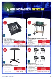 Gazetka promocyjna Metro - Online: Wochen-Angebote - Gazetka - ważna od 05.10 do 05.10.2025 - strona 3 - produkty: angebot, armlehnstuhl, brot, edelstahl, eis, grill, grillrost, Holz, holzkohle, HP, klapptisch, latte, LG, messer, Metro, reis, Schal, Schale, Sitzhöhe, stuhl, Tasche, Ti, Tiere, tisch, tischplatte, usb, vita