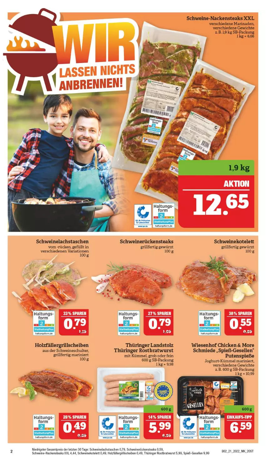 Aktueller Prospekt Marktkauf - Prospekt - von 22.05 bis 28.05.2022 - strona 42 - produkty: bratwurst, eis, elle, gewürz, grill, Holz, joghur, joghurt, kotelett, lachs, marinade, Nackensteak, nackensteaks, pute, reis, Ria, ring, rostbratwurst, Rückensteak, rückensteaks, schwein, schweine, schweinekotelett, Schweinelachs, schweinerücken, steak, steaks, Tasche, taschen, tee, thüringer rostbratwurst, Ti, wein, weine, wiesenhof, wurst, ZTE