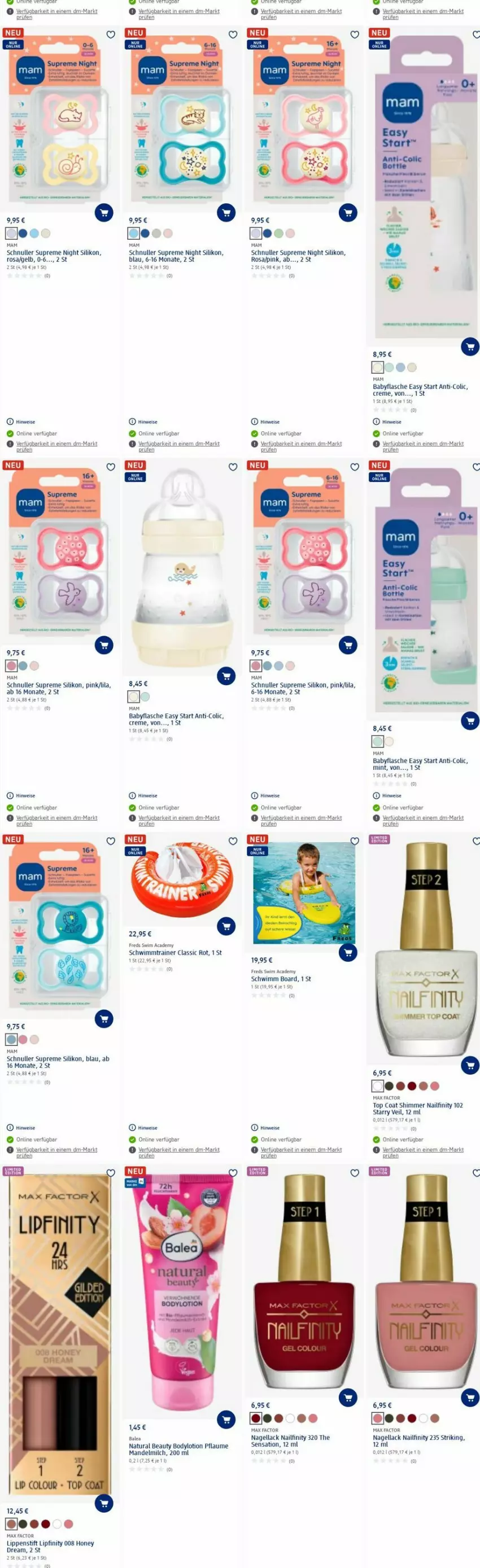 Aktueller Prospekt Dm Drogerie - Prospekte - von 04.12 bis 13.12.2023 - strona 8 - produkty: body, bodylotion, Brei, creme, eis, flasche, lack, Lippenstift, Lotion, mam, mandel, Max Factor, milch, mint, Nagellack, natur, natura, pflaume, tee, Ti