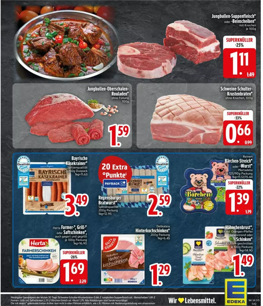 Aktueller Prospekt Edeka - Prospekte - von 17.08 bis 22.08.2026 - strona 17 - produkty: braten, dell, grill, herta, krustenbraten, lebensmittel, mortadella, rouladen, spitzenqualität, tee, Ti