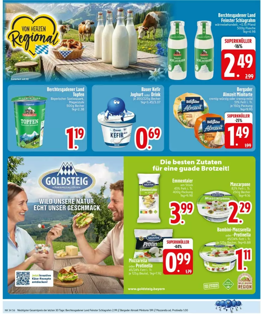 Aktueller Prospekt Edeka - Prospekte - von 17.08 bis 22.08.2026 - strona 8 - produkty: bergader, decke, eis, flasche, Käse, mozzarella, reis, rel, rezept, rezepte, schlagrahm, Ti, torte, ZTE