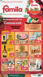 Gazetka promocyjna Famila - Prospekte - Gazetka - ważna od 03.12 do 03.12.2022 - strona 1 - produkty: angebot, angebote, aust, batterie, batterien, Bau, Baumschmuck, Becher, braten, dallmayr, dallmayr prodomo, eis, elle, energizer, ente, flasche, frischkäse, kaffee, kartoffel, kartoffeln, Käse, kasseler, kerze, Kette, lachs, Lachsbraten, lebensmittel, lichterkette, nuss, philadelphia, pils, pilsener, prodomo, reis, ring, sac, Schmuck, schnitten, schwein, speisekartoffeln, steiner, teller, Ti, toffifee, urvater, veltins, veltins pilsener, wein, ZTE