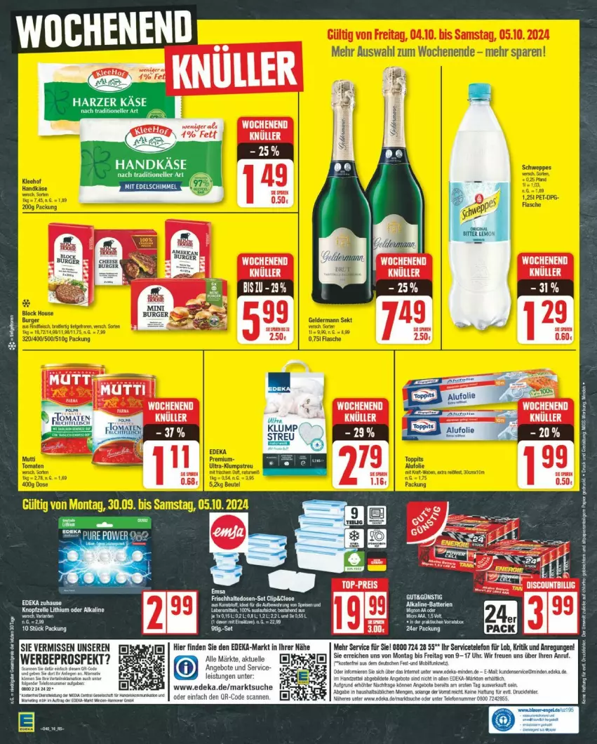 Aktueller Prospekt Edeka - Prospekte - von 30.09 bis 05.10.2024 - strona 16 - produkty: bett, Käse, tee, telefon, Ti, uhr