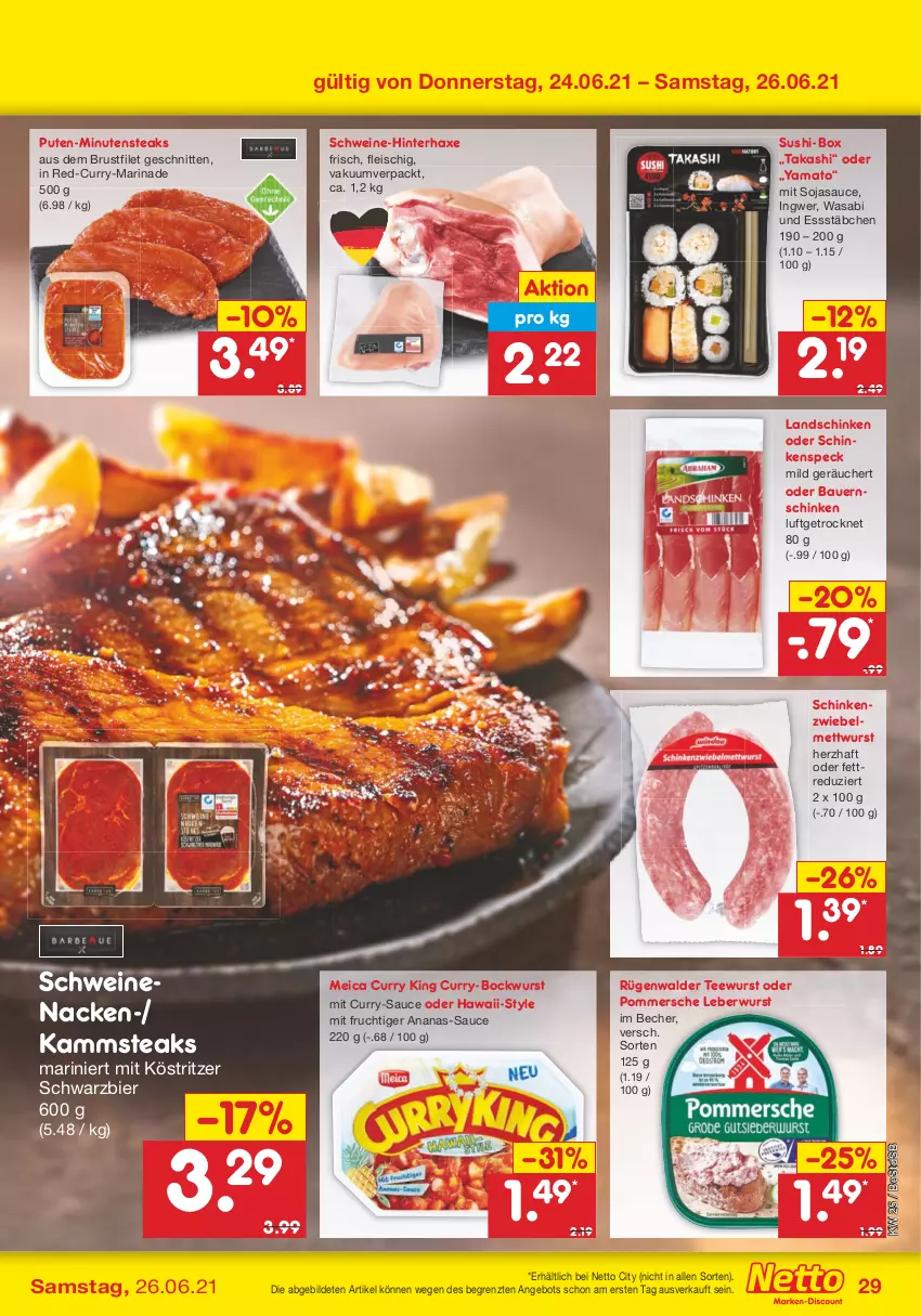 Aktueller Prospekt Netto Marken-Discount - Filial Angebote - von 21.06 bis 26.06.2021 - strona 31