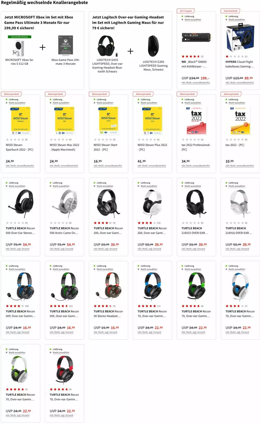 Aktueller Prospekt Media Markt - Prospekte - von 11.01 bis 18.01.2022 - strona 6 - produkty: angebot, angebote, Apple, asti, buch, cin, gaming maus, gaming-headset, Headset, lack, logitech, mac, Maus, ndk, rel, spee, Ti, versandkostenfrei, Xbox