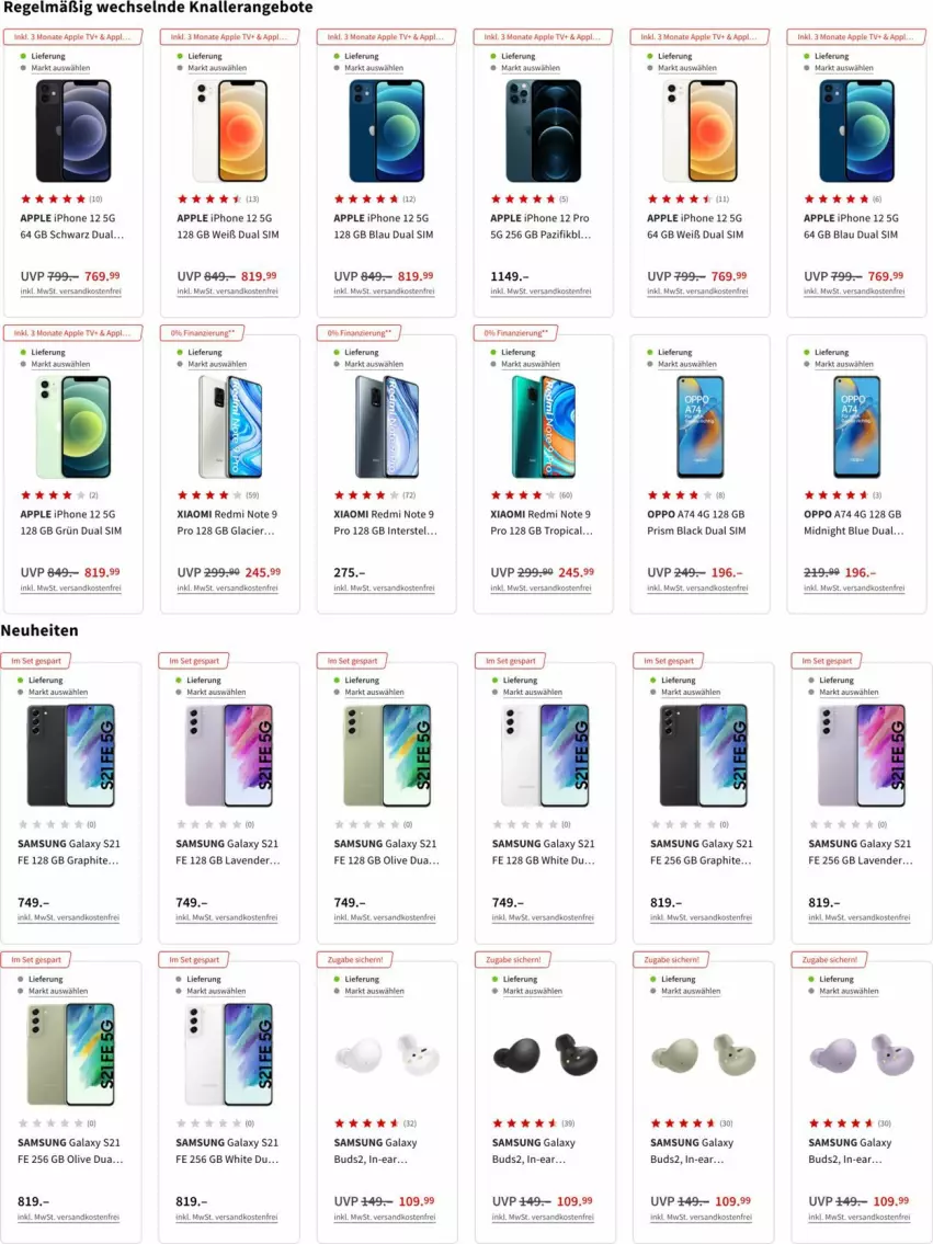 Aktueller Prospekt Media Markt - Prospekte - von 11.01 bis 18.01.2022 - strona 9 - produkty: angebot, angebote, Apple, apple iphone, Dual SIM, iphone, IPhone 12, IPhone 12 Pro, lack, ndk, neuheit, olive, Oppo, Samsung, samsung galaxy, Samsung Galaxy S, Samsung Galaxy S21, sim, versandkostenfrei