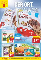 Gazetka promocyjna Netto Marken-Discount - Filial-Angebote - Gazetka - ważna od 07.05 do 07.05.2022 - strona 16 - produkty: auer, dauertiefpreis, eis, filet, filets, fisch, fische, hörnchen, iglo, Kinder, kinder bueno, kühlregal, lachs, lachsfilet, lachsfilets, ndk, pfanne, pfannen, regal, reis, spinat, Ti, tiefpreis, Waffelhörnchen, Wild, wildlachs