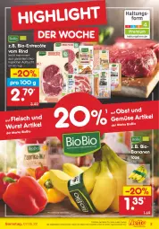 Gazetka promocyjna Netto Marken-Discount - Filial-Angebote - Gazetka - ważna od 07.05 do 07.05.2022 - strona 3 - produkty: angebot, banane, bananen, bio, biobio, eis, entrecôte, fleisch, obst, Obst und Gemüse, reis, rind, Ti, und gemüse, wurst, ZTE