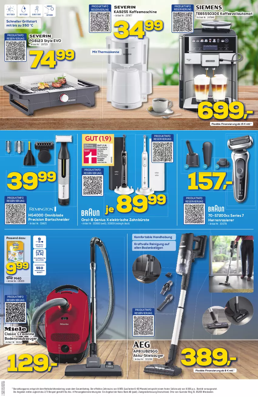 Aktueller Prospekt Berlet - Achtung!  - von 02.04 bis 08.04.2022 - strona 7 - produkty: akku, angebot, auto, Bad, Bank, bartschneider, beutel, bodenstaubsauger, bürste, eis, elektrische zahnbürste, elle, grill, herrenrasierer, kaffee, kaffeemaschine, kaffeevollautomat, kraft, lack, oral-b, rasierer, Reinigung, reis, ring, staubbeutel, staubsauger, Stielsauger, Ti, zahnbürste