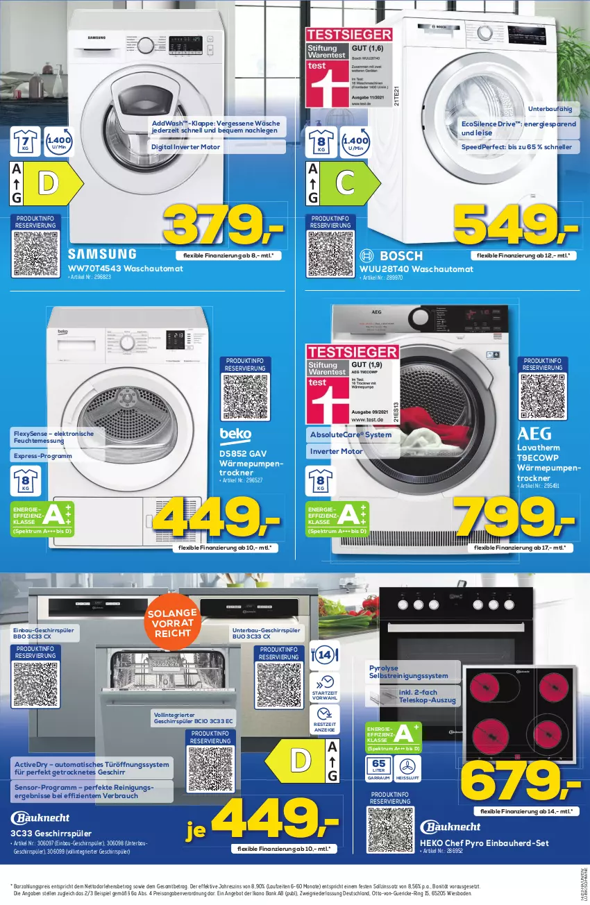 Aktueller Prospekt Berlet - Achtung!  - von 02.04 bis 08.04.2022 - strona 8 - produkty: addwash, angebot, auto, Bad, Bank, Bau, einbau-geschirrspüler, einbauherd, einbauherd-set, eis, Elektro, elle, ente, garraum, geschirr, geschirrspüler, Rauch, Reinigung, reis, ring, rum, spee, Spektrum, Teleskop, Ti, tisch, Trockner, wärmepumpentrockner