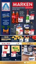 Gazetka promocyjna Aldi Nord - Aldi-Aktuell - Gazetka - ważna od 24.12 do 24.12.2021 - strona 1 - produkty: aldi, almare, ambia, aqua, bier, butter, coca-cola, cola, creme, datteltomaten, decke, eier, eis, elle, erfrischungsgetränk, fanta, ferrero, flasche, getränk, gin, irische butter, kartoffel, kartoffeln, kracher, küche, Küchen, küchenmaschine, lachs, leine, LG, merci, Mezzo Mix, nuss, nuss-nugat-creme, nutella, Räucherlachs, reis, rotkäppchen, salz, Schal, Schale, schoko, schokolade, schokoladen, sekt, Spezi, sprite, storck, Streichzart, teller, Ti, tomate, tomaten, weihnachten, ZTE