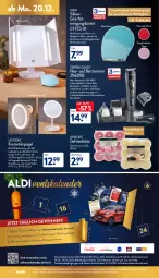 Gazetka promocyjna Aldi Nord - Aldi-Aktuell - Gazetka - ważna od 24.12 do 24.12.2021 - strona 20 - produkty: akku, aldi, auer, batterie, beleuchtung, bürste, Carrera, deka, dell, Duftteelichte, eis, elle, erde, Gesichtsreinigungsbürste, gin, Hautpflege, kosmetik, Kosmetikspiegel, ladekabel, led-beleuchtung, lightzone, mac, mit led-beleuchtung, Mode, quigg, Reinigung, reinigungsbürste, reis, Ria, schnellladefunktion, spiegel, tee, Teelicht, teelichte, Ti, usb, ZTE