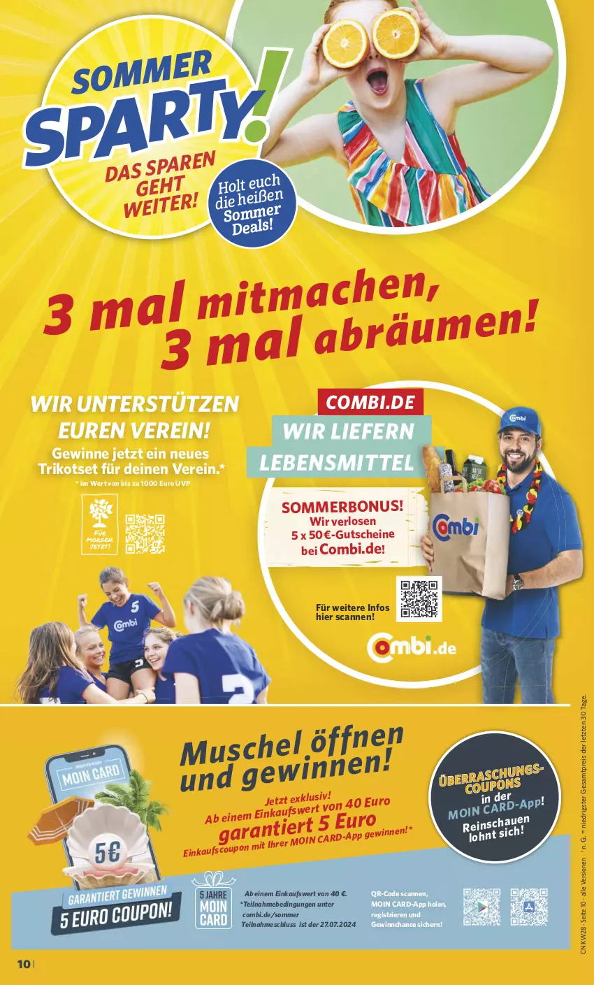 Aktueller Prospekt Combi - Prospekte - von 08.07 bis 13.07.2024 - strona 12 - produkty: eis, gutschein, gutscheine, lebensmittel, reis, Trikot, ZTE