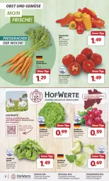 Gazetka promocyjna Combi - Prospekte - Gazetka - ważna od 13.07 do 13.07.2024 - strona 2 - produkty: Bau, beutel, Bundmöhren, Cap, eis, kohlrabi, kopfsalat, kracher, möhren, nuss, obst, Obst und Gemüse, paprika, paprika mix, radieschen, reis, sac, salat, salate, Schal, Schale, spinat, Ti, tomate, tomaten, und gemüse, ZTE