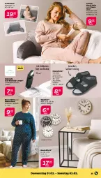 Gazetka promocyjna Netto - Woche 5 - Gazetka - ważna od 03.02 do 03.02.2024 - strona 25 - produkty: beistelltisch, buch, eis, Hausschuhe, hose, kissen, Lampe, leds, Ria, schuhe, shirt, Ti, tisch, uhr, wanduhr